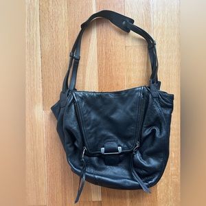 Vintage Kooba Black Leather Shoulder Bag